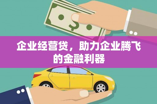 磴口企业经营贷，助力企业腾飞的金融利器