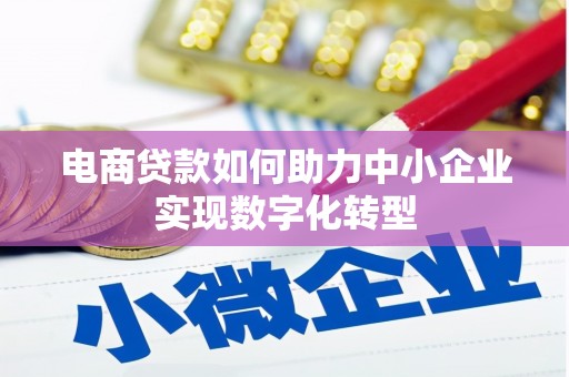 磴口电商贷款如何助力中小企业实现数字化转型