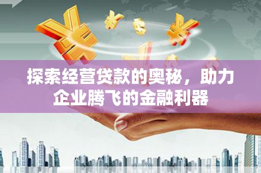 磴口探索经营贷款的奥秘，助力企业腾飞的金融利器