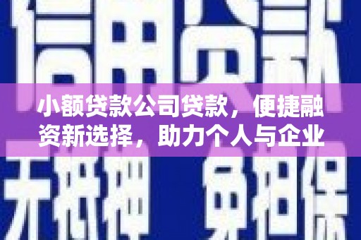 磴口小额贷款公司贷款，便捷融资新选择，助力个人与企业成长