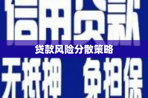 磴口贷款风险分散策略