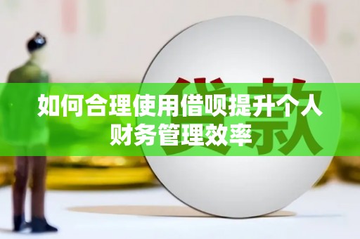 磴口如何合理使用借呗提升个人财务管理效率