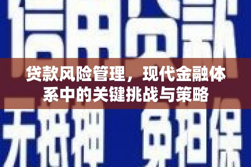 磴口贷款风险管理，现代金融体系中的关键挑战与策略