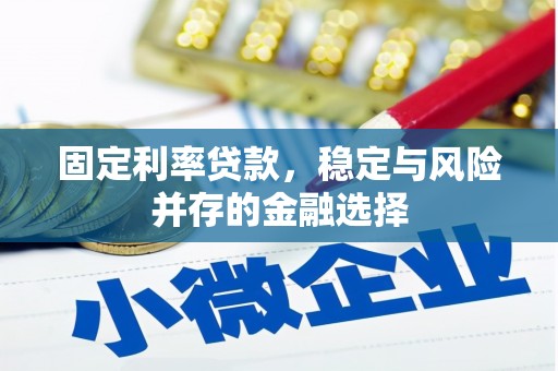 磴口固定利率贷款，稳定与风险并存的金融选择