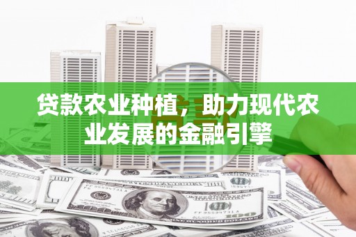 磴口贷款农业种植，助力现代农业发展的金融引擎