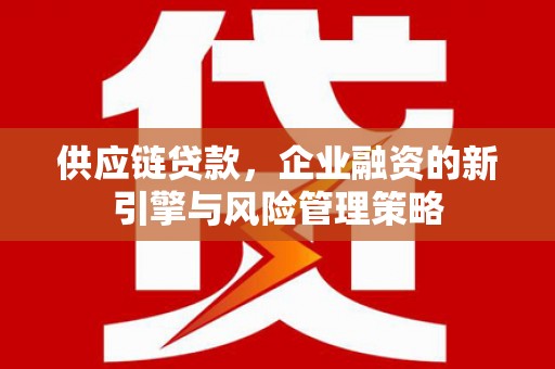 磴口供应链贷款，企业融资的新引擎与风险管理策略