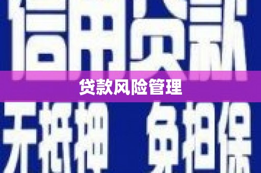 磴口贷款风险管理