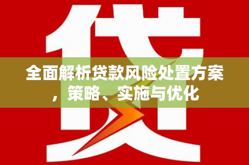 磴口全面解析贷款风险处置方案，策略、实施与优化