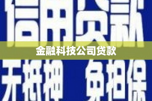 磴口金融科技公司贷款
