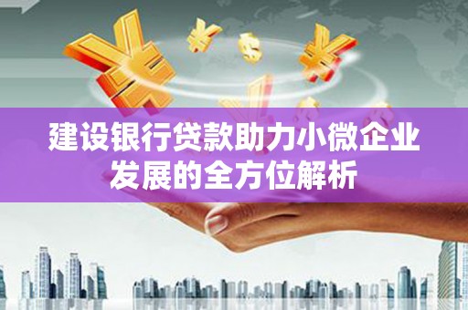 磴口建设银行贷款助力小微企业发展的全方位解析