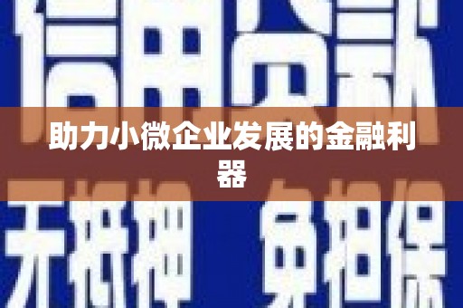 磴口助力小微企业发展的金融利器